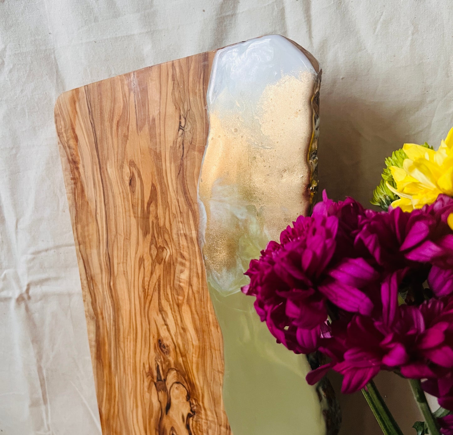 Sage Green Cheese Board, Large Resin Serving Platter