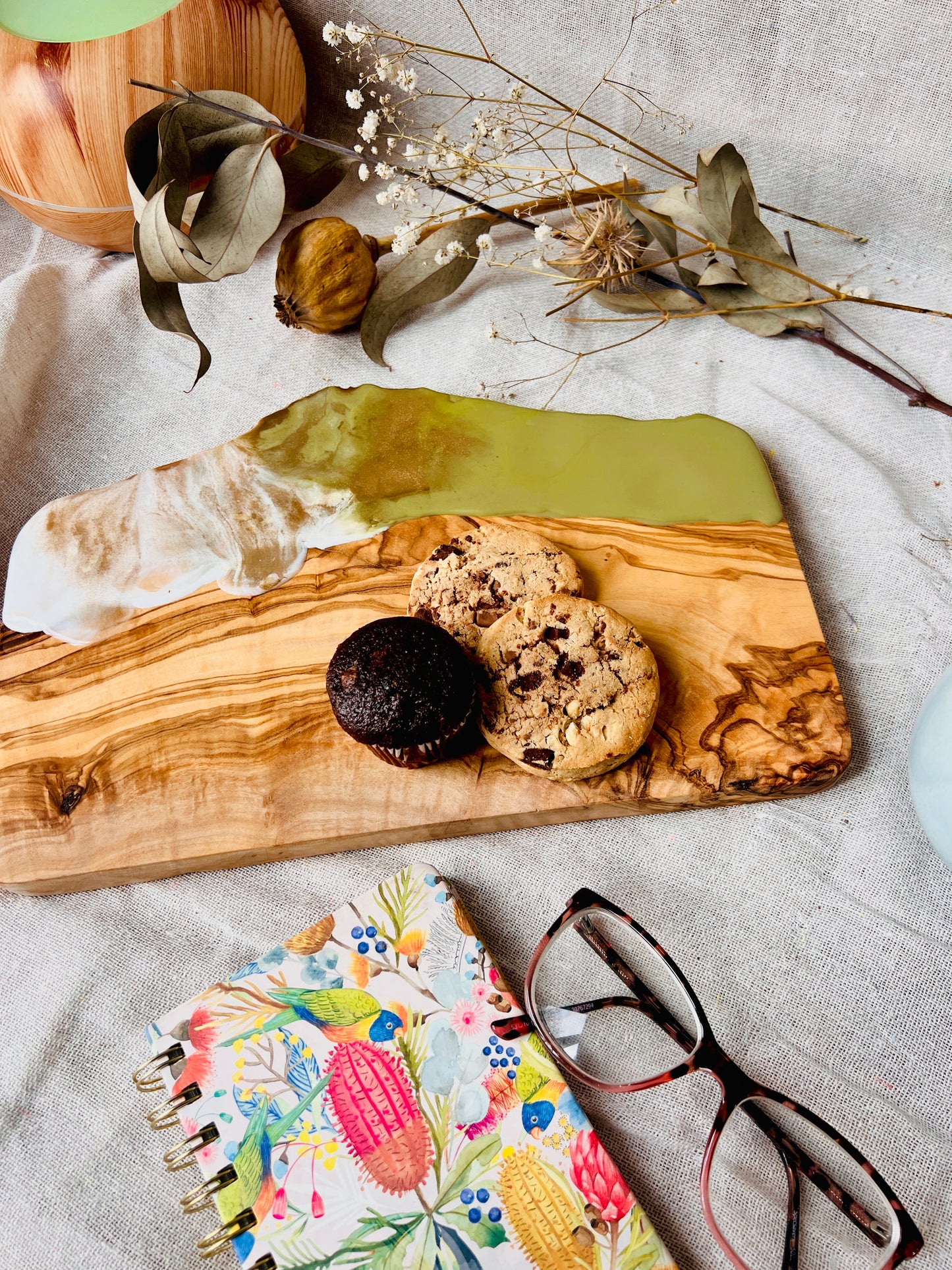 Sage Me Cheese Board, Medium Resin Serving Platter