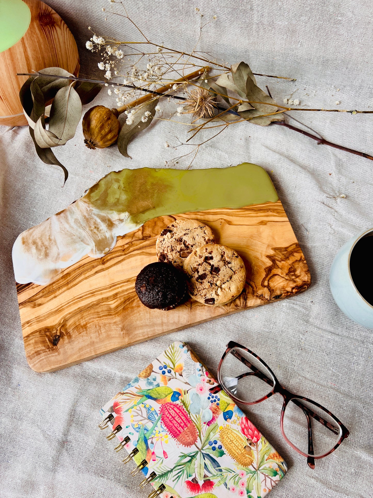 Sage Me Cheese Board, Medium Resin Serving Platter