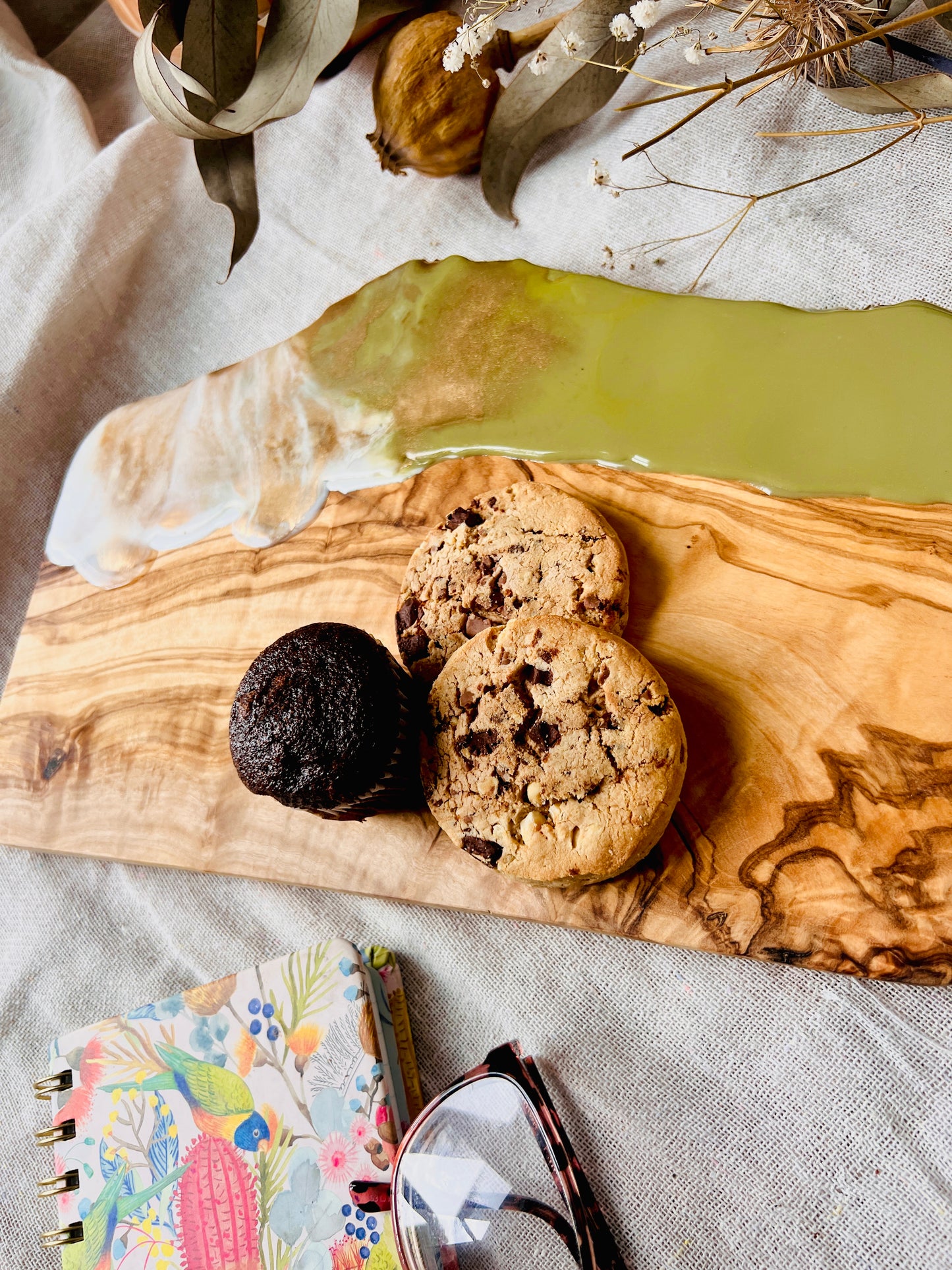 Sage Me Cheese Board, Medium Resin Serving Platter