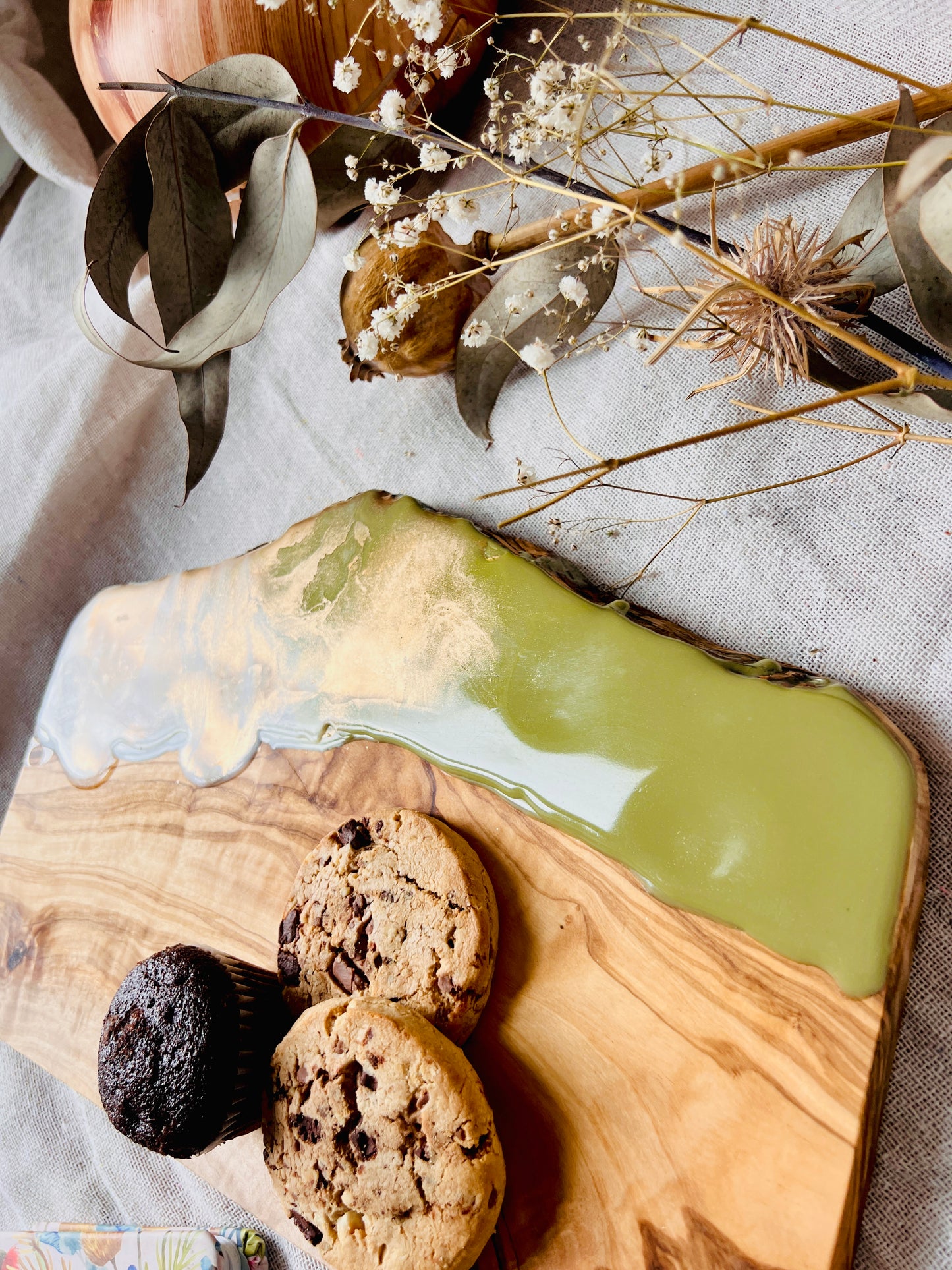 Sage Me Cheese Board, Medium Resin Serving Platter